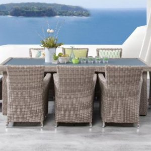 Savannah 8 Seater Synthic Cane Dining Set