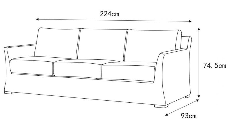 Savannah Outdoor 3 Seater Synthetic Cane Sofa 3 Savannah outdoor 3 seater Synthetic Cane sofa 1